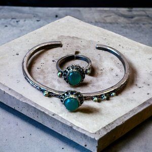 ICONIUM Pure Copper Green AGATE Design Bracelet
